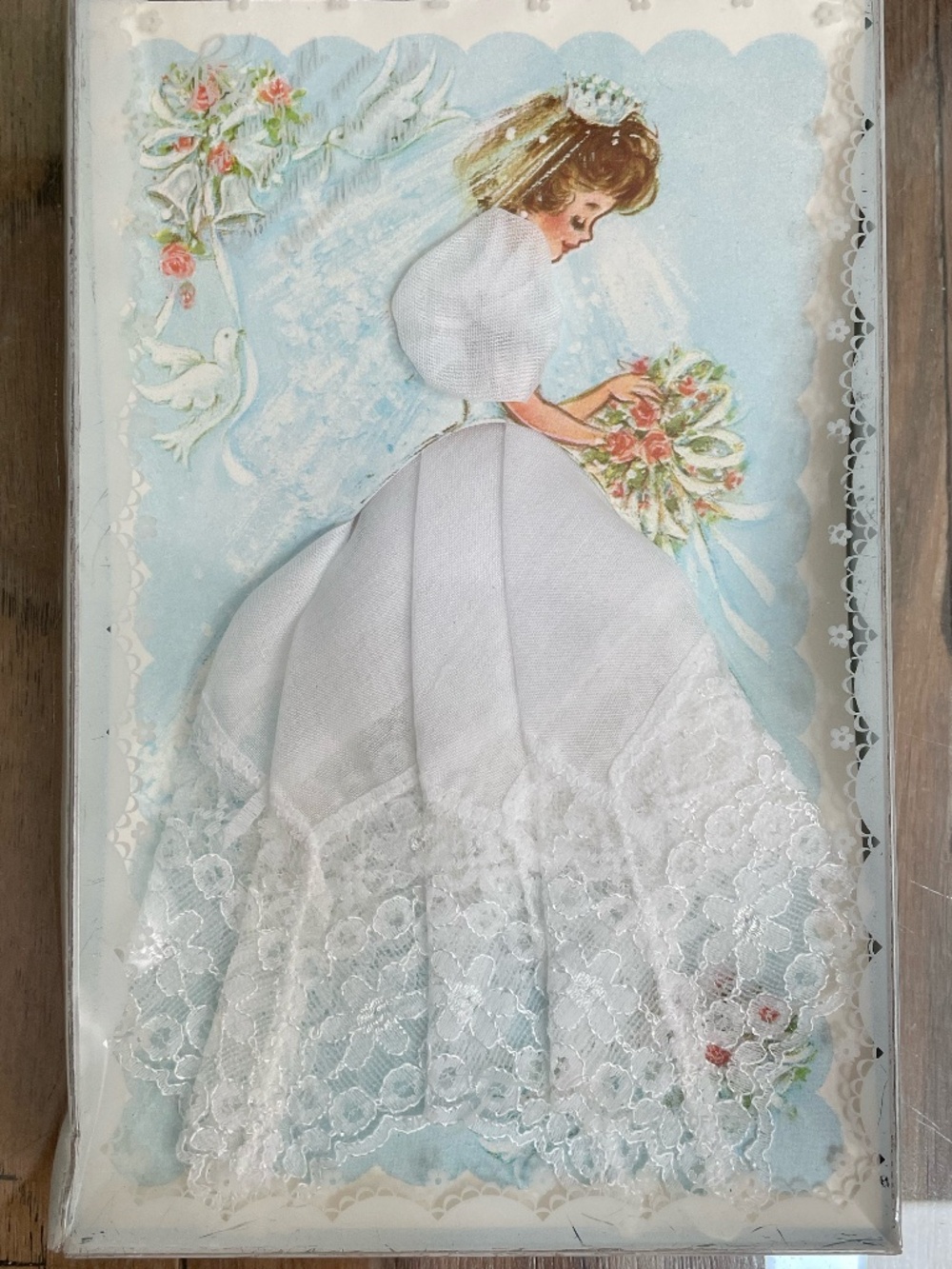 Vintage (but new) Bridal Handkerchief in Pretty Presentation Box
